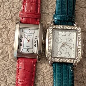 WORKING GOSSIP Women's Watch GSP172A MOP Dial Leather Red 26mm New Battery